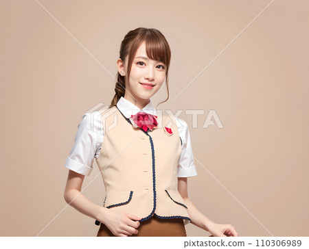 在公司擔任接待員的女性的“人工智慧生成圖像” 在公司擔任接待員的女性的“人工智慧生成圖像” 110306989