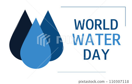 World water day background. Poster for campaign save water. 22 March. Ecology concept. Logo design template. Vector Illustration. World water day background. Poster for campaign save water. 22 March. Ecology concept. Logo design template. Vector Illustration. 110307118