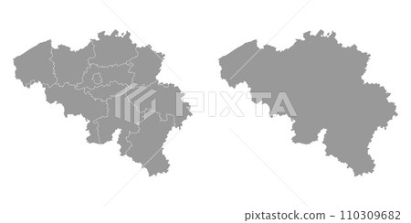 Belgium map with provinces. Vector illustration. Belgium map with provinces. Vector illustration. 110309682