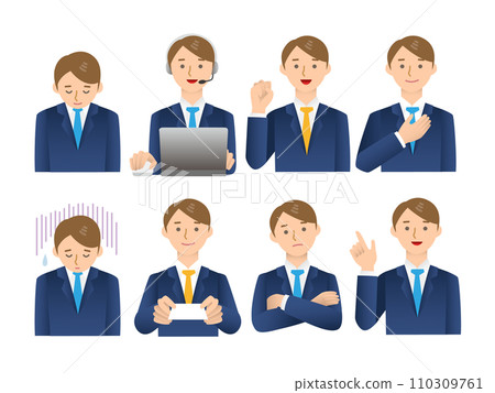 商務場合中男士的一組手勢 110309761