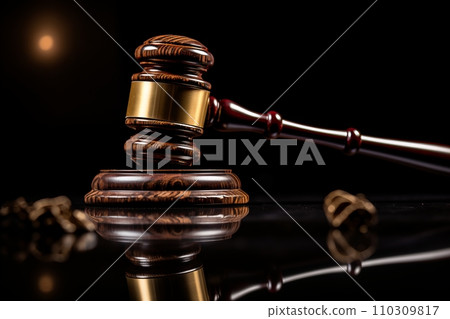 High-Quality Wooden Gavel for Auctions, Courtrooms, and Legal Proceedings - Essential Legal Tool 110309817