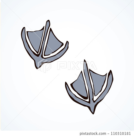 Traces of chicken. Vector drawing 110310181