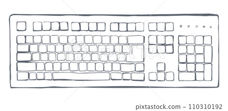 Laptop. View from above. Vector drawing Laptop. View from above. Vector drawing 110310192