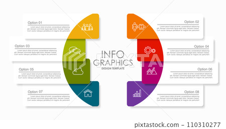 Infographic design template with place for your data. Vector illustration. Infographic design template with place for your data. Vector illustration. 110310277