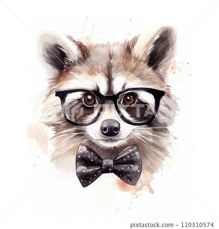 raccoon, animal, watercolor 110310574