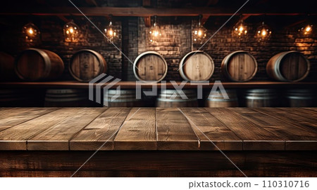 Table background with free space for your wine 110310716