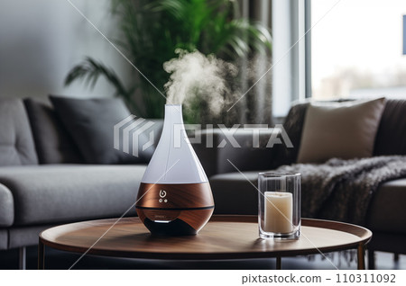 帶有加濕器的時尚客廳：人工智慧生成的圖像 110311092