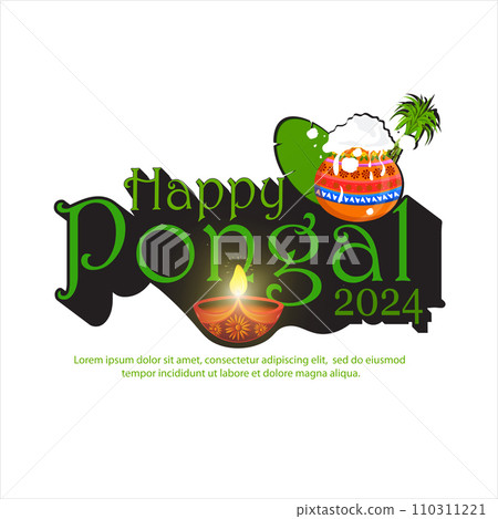 Happy Pongal South Indian harvest festival celebration banner or poster design background Happy Pongal South Indian harvest festival celebration banner or poster design background 110311221