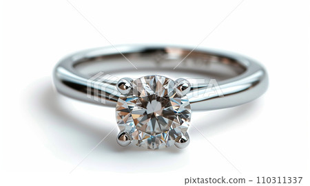 Diamond engagement ring platinum stand (detailed CG) 110311337