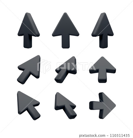 Stylish Black 3D Cursors Collection for User Interface and Graphic Design - featuring sleek arrow icons ideal for modern UI UX designs. Stylish Black 3D Cursors Collection for User Interface and Graphic Design - featuring sleek arrow icons ideal for modern UI UX designs. 110311435