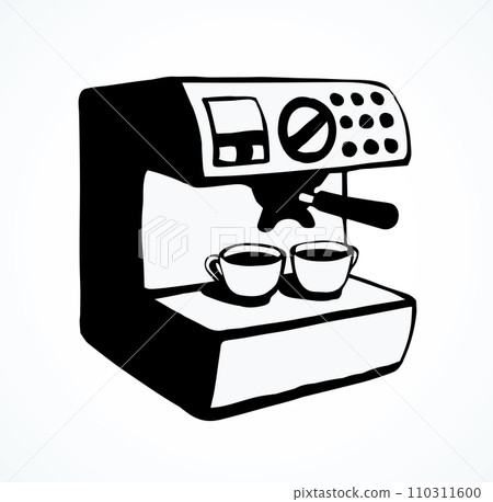 Coffee maker. Vector drawing Coffee maker. Vector drawing 110311600