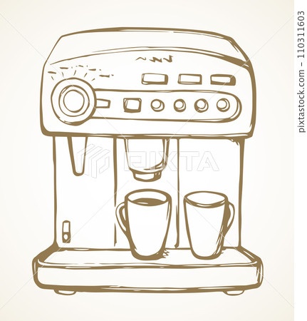 Coffee maker. Vector drawing 110311603