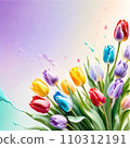 Colorful spring tulips. 110312191