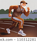 elderly man jogging 110312281