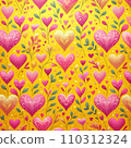colorful heart background illustration 110312324