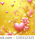 Background of colorful roses and hearts that pop out like money 110312325