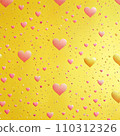 Petals floating on yellow wall background 110312326