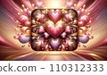 Gorgeous light background, pink heart 110312333