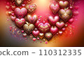 Golden glitter heart illustration background 110312335