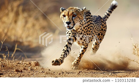 Cheetah running in the wilderness 3 Cheetah running in the wilderness 3 110313288