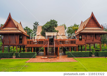 old fashioned Thai traditional houses in Ayutthaya Thailand old fashioned Thai traditional houses in Ayutthaya Thailand 110313322