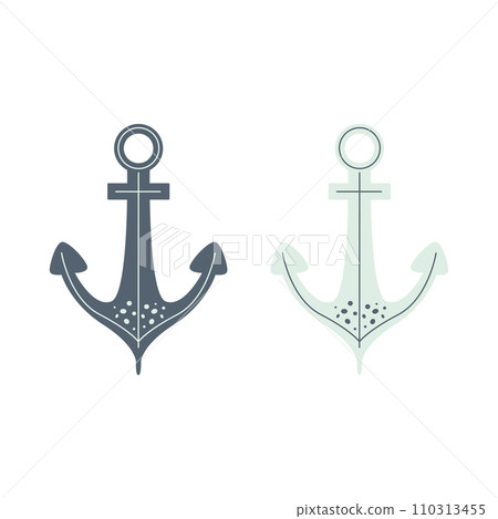 Anchor. Vector anchor icon. Marine simple illustration. Design element. 110313455