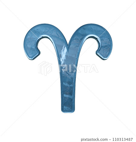 Aries horoscope constellation mark symbol 3D 110313487