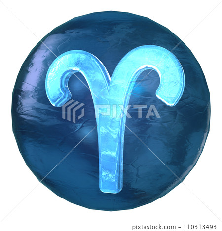 Aries horoscope constellation mark symbol 3D 110313493