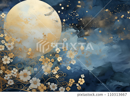 Modern Japanese style background. AI generated image Modern Japanese style background. AI generated image 110313667
