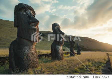 智利復活節島上的摩艾雕像:人工智慧生成的圖像 智利復活節島上的摩艾雕像:人工智慧生成的圖像 110313874