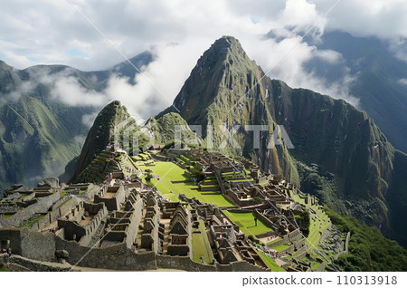Machu Picchu, the ruins of the Inca Empire: AI-generated images 110313918