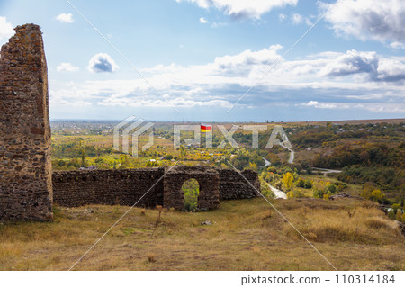 A ruined fortress on a mountain in Ossetia A ruined fortress on a mountain in Ossetia 110314184
