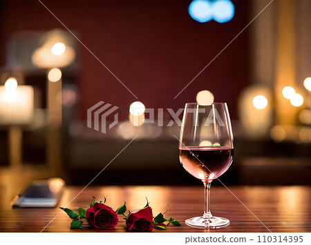 Realistic rose wine neutral palette warm lighting. 110314395