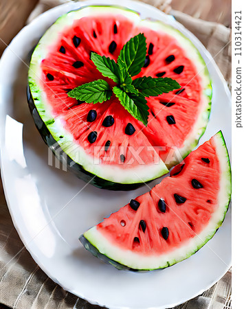 Detailed cozy warm realistic watermelon neutral color. 110314421