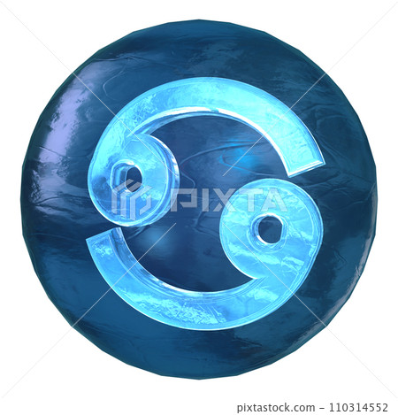 巨蟹座星座星座標記符號 3D 110314552