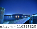 Mt. Fuji and Lake Yamanaka seen through the fence 110315825