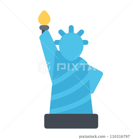 design vector image icons statue of liberty 110316797