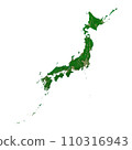 Realistic Japanese archipelago illustration 110316943