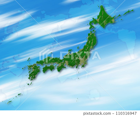 現實的日本群島圖 110316947