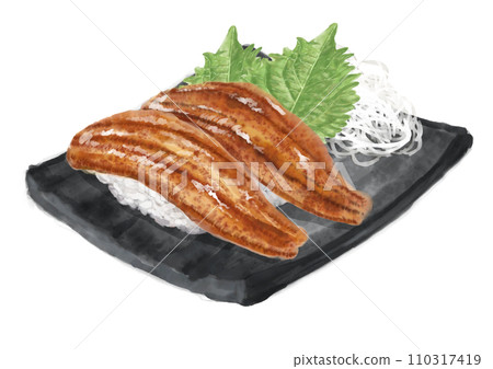 Watercolor sushi_Conger eel 01_5 110317419
