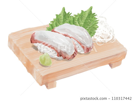Watercolor sushi_octopus 01_4 110317442