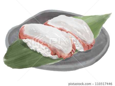Watercolor sushi_octopus 01_2 Watercolor sushi_octopus 01_2 110317446