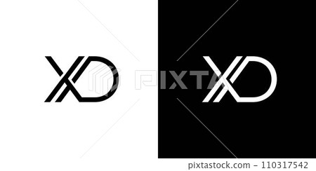 modern and Unique letter XD initials logo design modern and Unique letter XD initials logo design 110317542