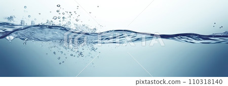 AI-generated content. Splash of water wave, blue. Abstract banner background water waves. Abstract nature concept banner for beauty spa, drinking water advertising. Use for abstract, wallpaper, poster 110318140