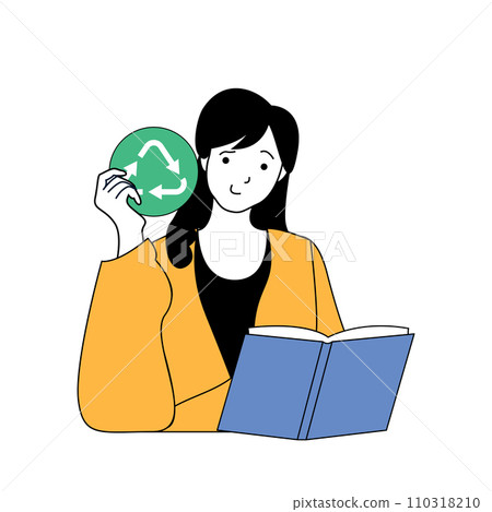 Ecology concept with cartoon people in flat design for web. Eco friendly woman leads zero waste lifestyle with recycling and reusing. Vector illustration for social media banner, marketing material. Ecology concept with cartoon people in flat design for web. Eco friendly woman leads zero waste lifestyle with recycling and reusing. Vector illustration for social media banner, marketing material. 110318210