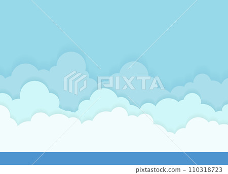 簡單的夏日天空插畫 110318723