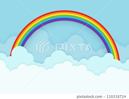 Blue sky over a rainbow 110318724