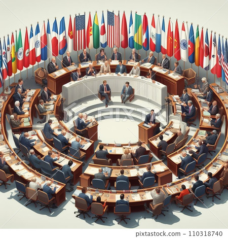 The world government at the congress decides on issues of world order 110318740