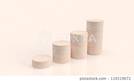 The wood bar chart for Business concept 3d rendering. The wood bar chart for Business concept 3d rendering. 110319072