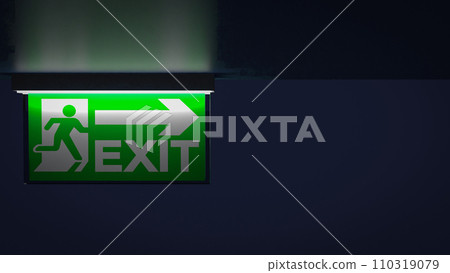 The exit sign for Background concept 3d rendering 110319079